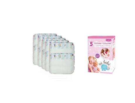 Acessórios de Bonecos  Conjunto de 5 Fraldas