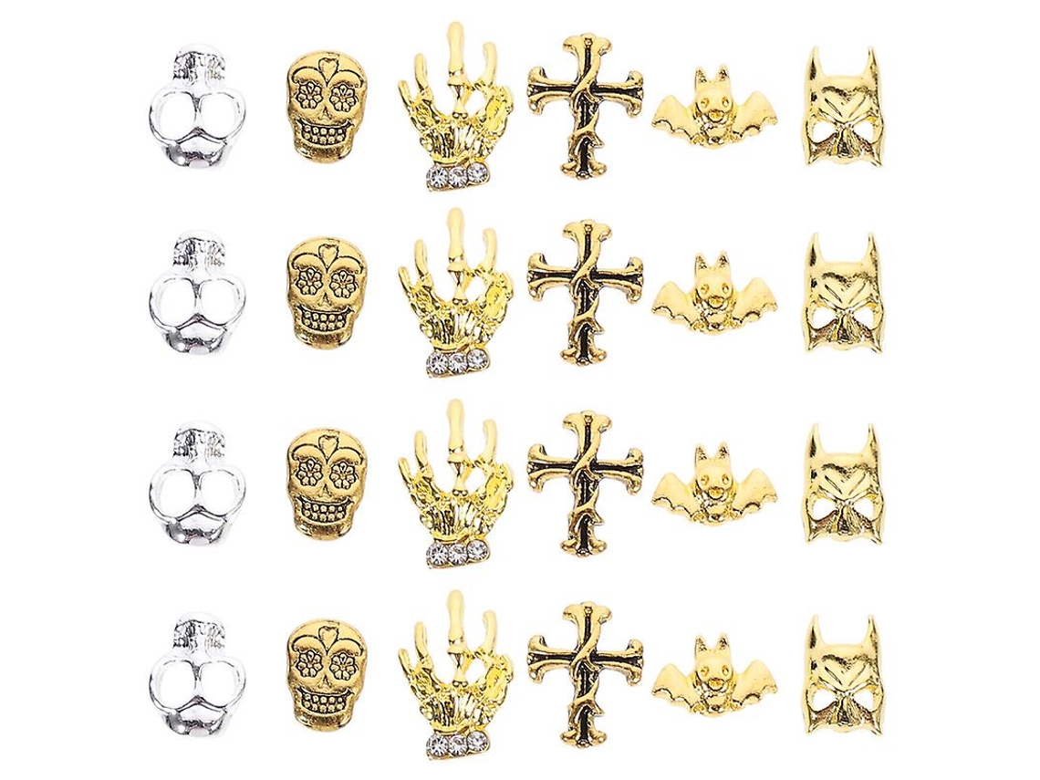 120 Unidades de Amuleto de Unhas para Decorações de Halloween ALLINLESS
