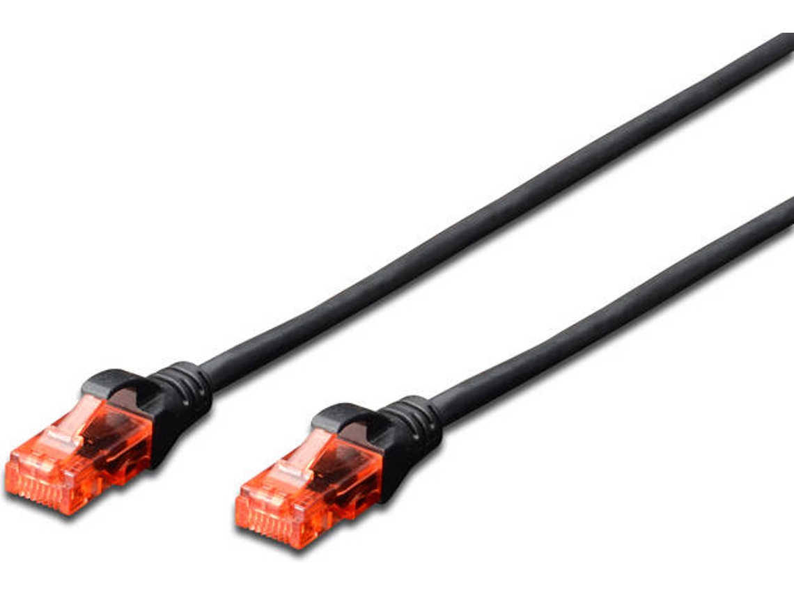 Cabo de Rede DIGITUS (RJ45 - 2 m - Preto)