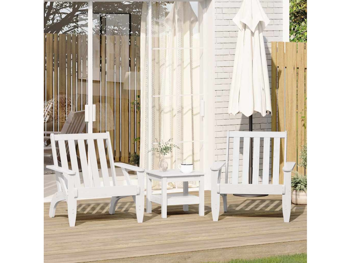 Vidaxl Cadeiras Jardim Adirondack 2 Pcs 75x77x77cm Pinho Maciça Branco