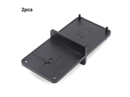 Gabarito de furação para dobradiças de 2 peças, localizador de furos, ferramenta para marcenaria preta, 85x40mm