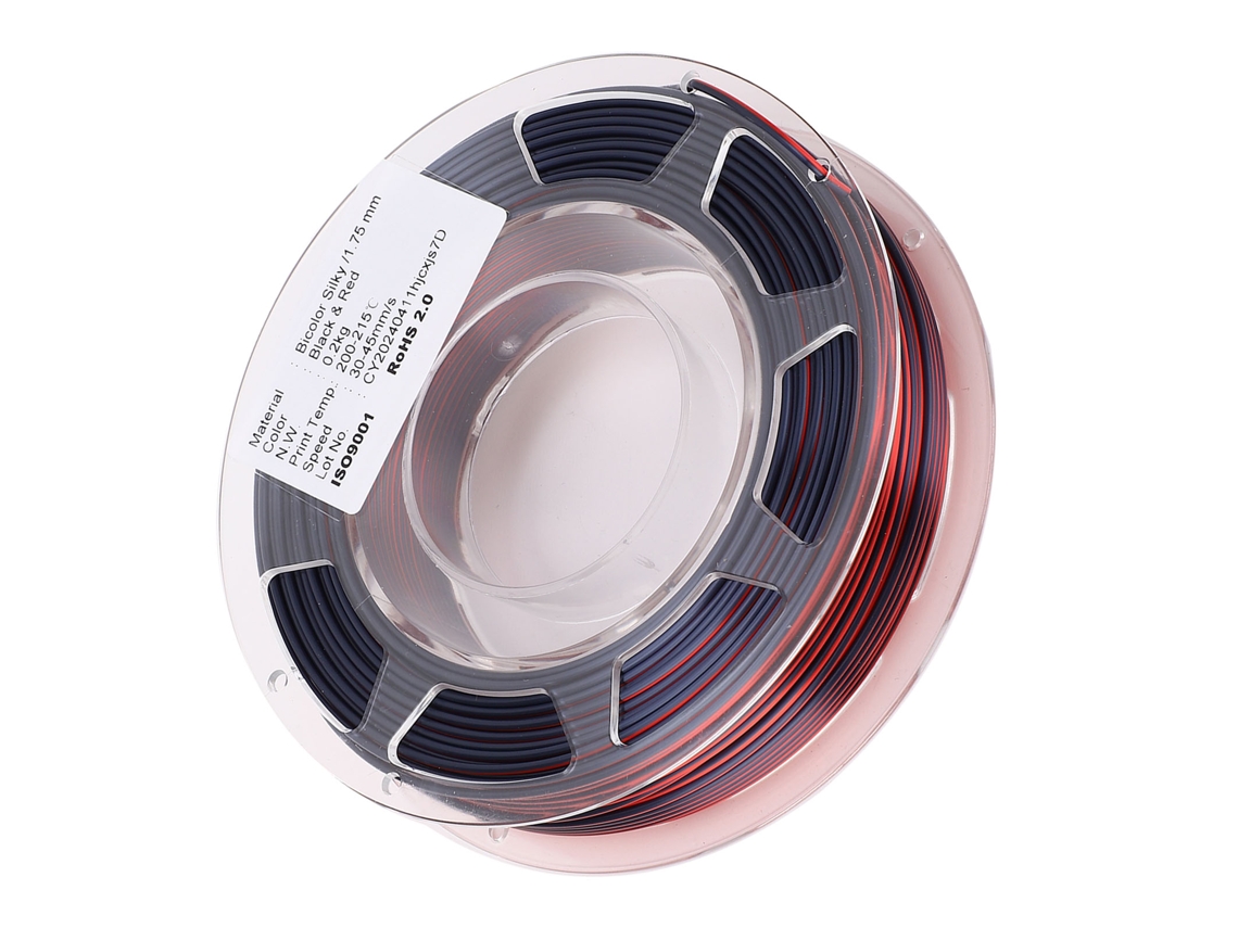 Fio pla para impressora 3d 1.75mm bobina 200g bundle preto vermelho consumível de impressão S/MARCA