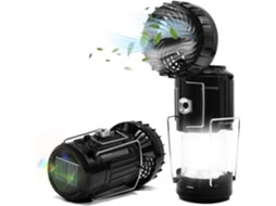 Ventilador Com Lanterna Led Usb Solar Bateria Para Camping