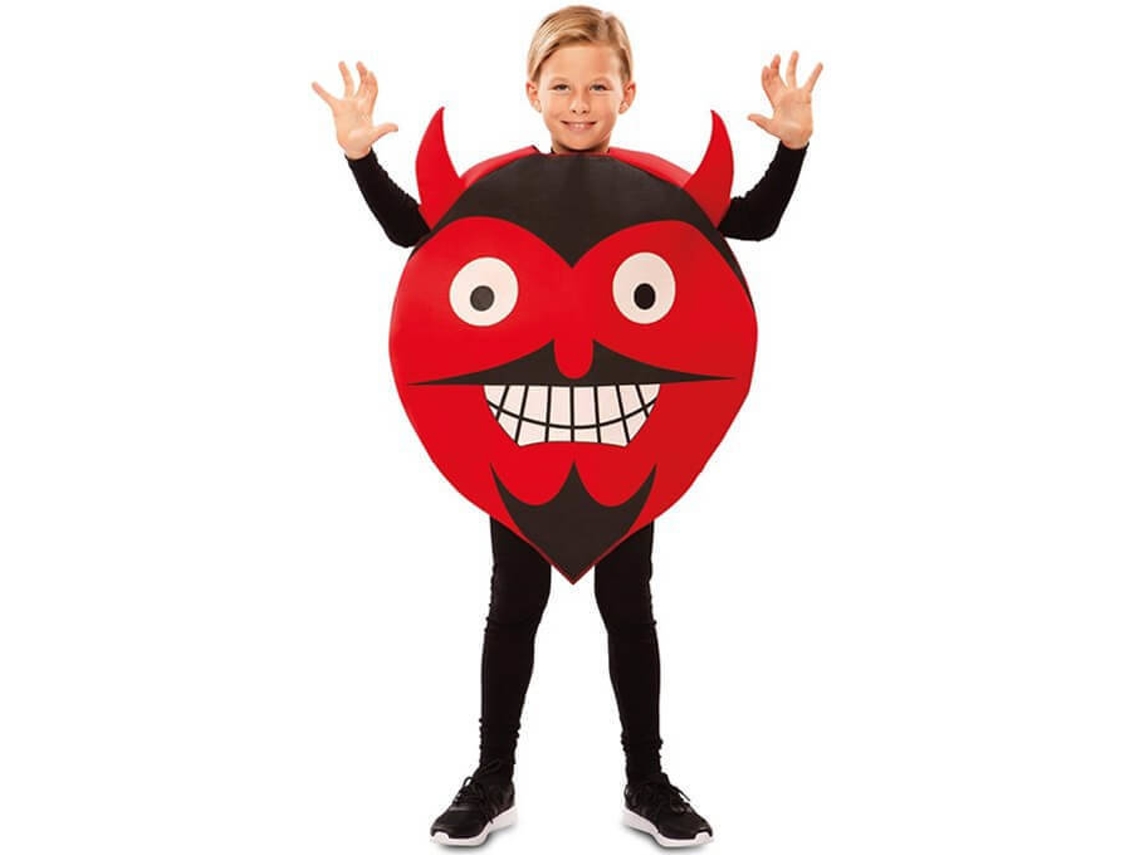 Fato Unisexo DISFRAZZES Emoji Diabo (Tam: 7 a 9 anos)