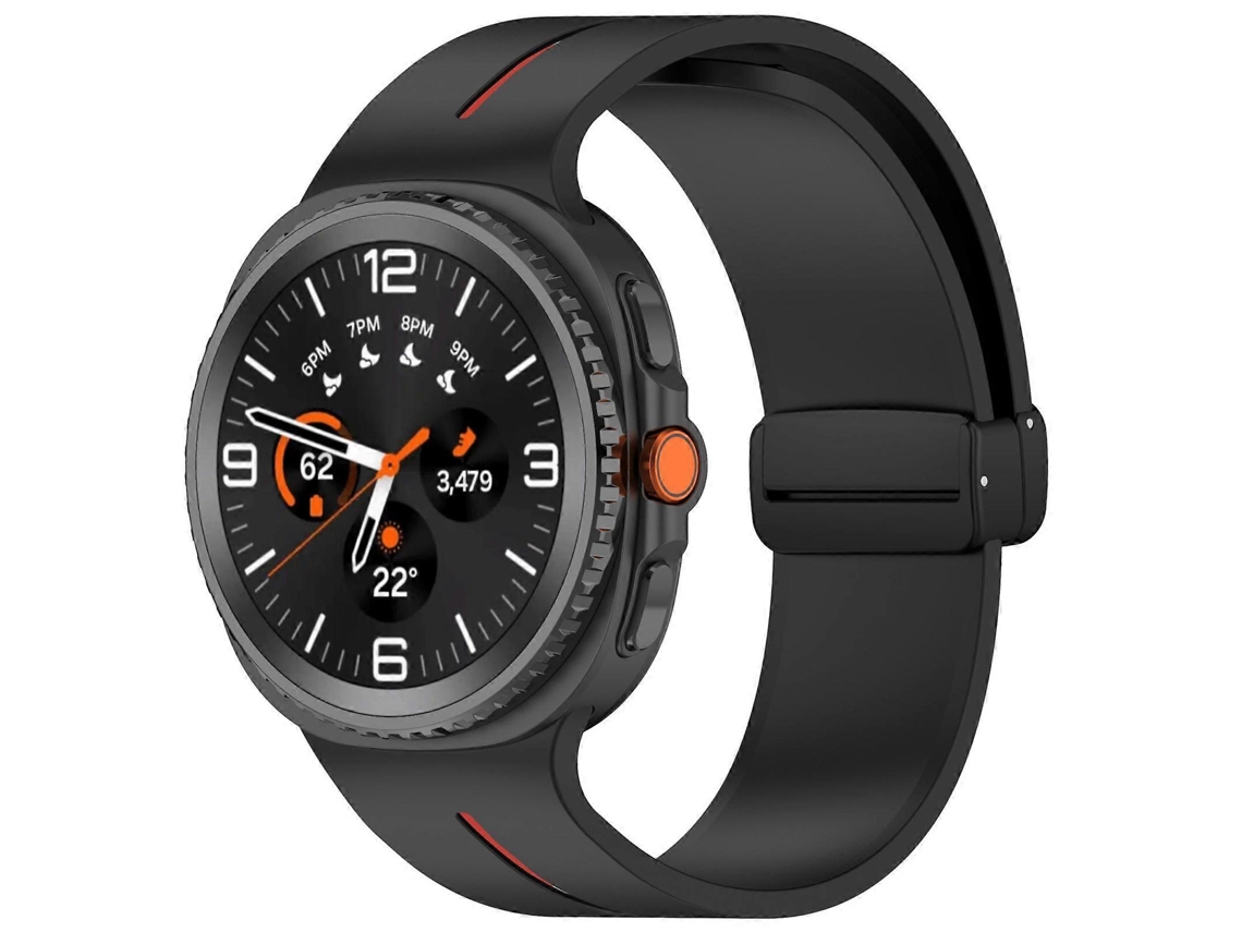 Pulseira De Silicone Dobrável Com Fecho Magnético Para Samsung Galaxy Watch8 / Watch8 Classic