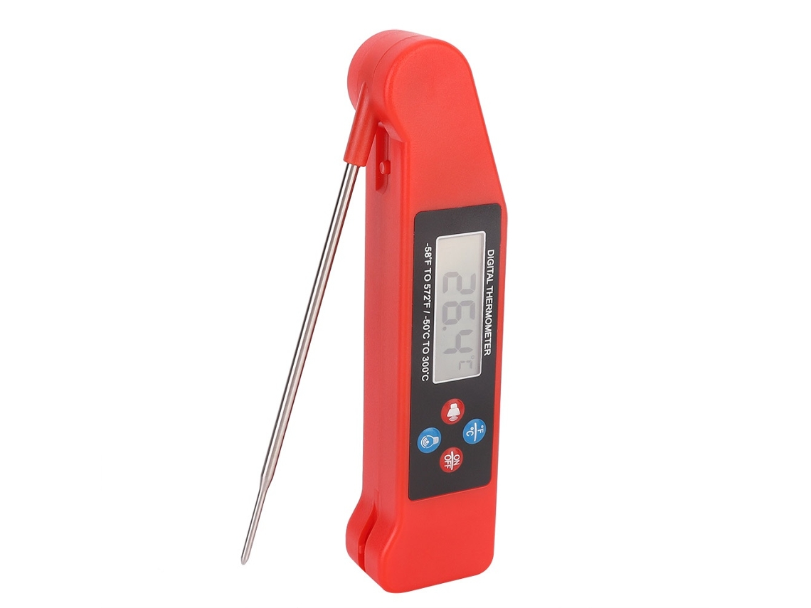 Termómetro Digital De Carne Lurelia Com Sonda Dobrável Para Cozinha E Churrasco