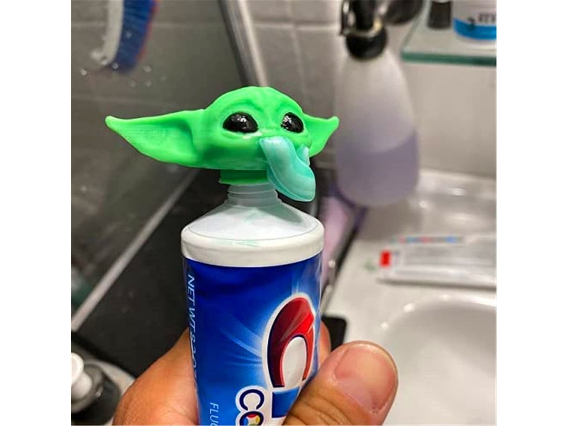Nova Line topper de Creme Dental Yoda, Dispenser para Bebê e Higiene do Banheiro, Presente para Fãs