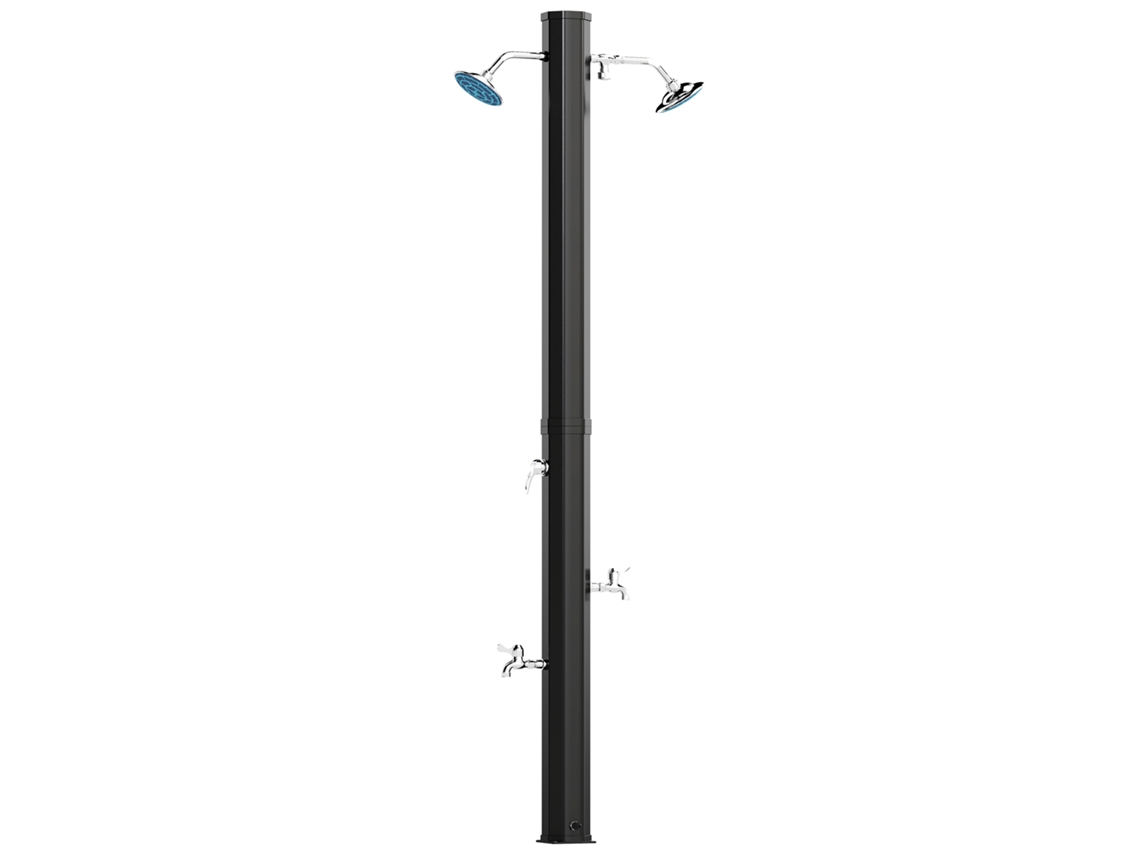 Duche Solar De Exterior Abs E Plástico Cor Preto 73x18x217 Cm Outsunny