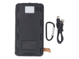 Carregador Solar Portátil 10000mah Com Lanterna Pd