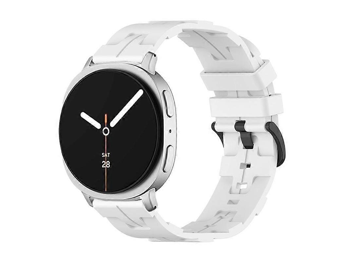 Pulseira De Silicone Preta Com Fivela Redonda Para Samsung Galaxy Watch8 / Watch8 Classic