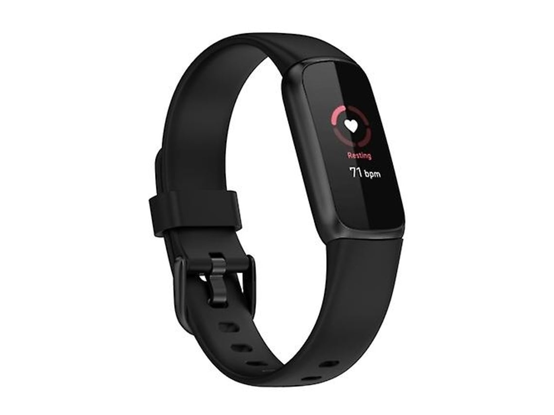 Pulseira De Relógio Lurelia Para Fitbit Luxe Silicone Preto