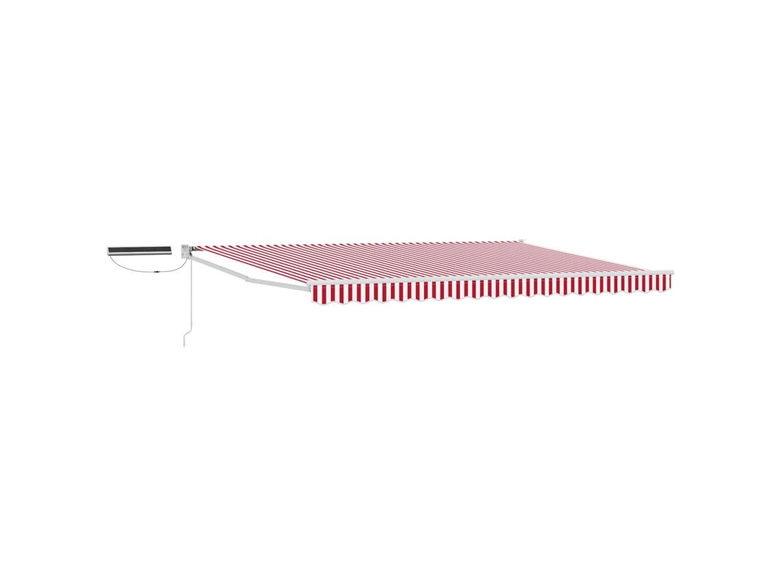 Conjunto 1 Toldo Elétrico Vidaxl Vermelho Poliéster (5 X 3 M)
