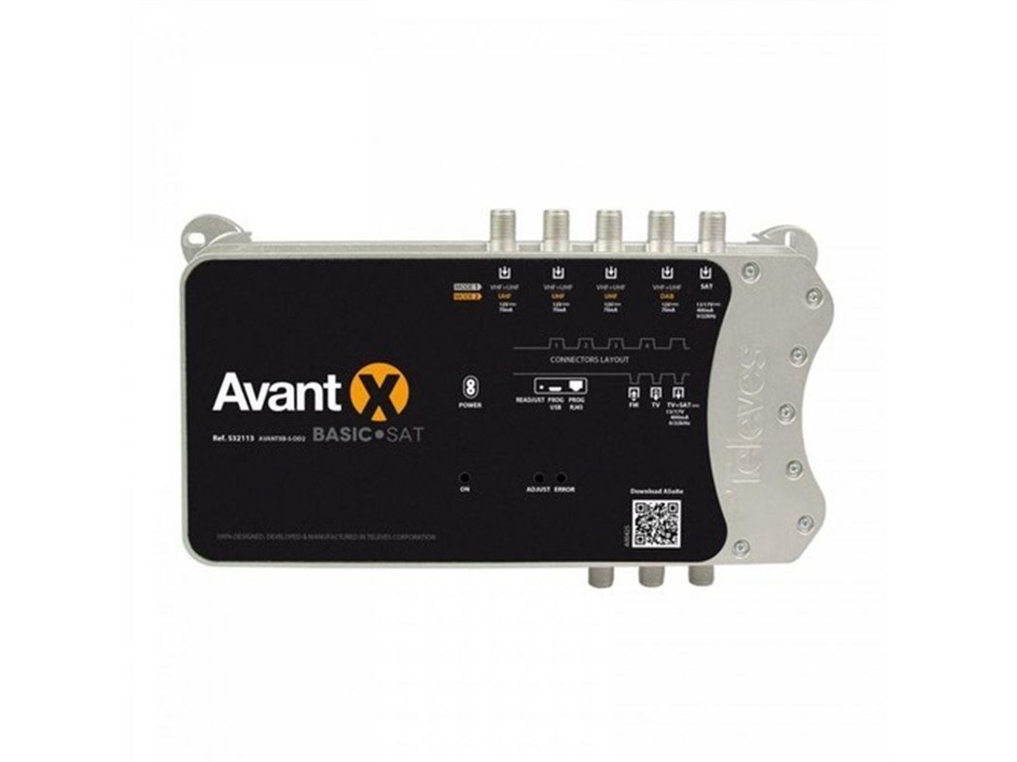 Amplificador Programável Avant X Basic Sat Fm 4x Fi Fm Dab 3xu Fi Televes (u/v)