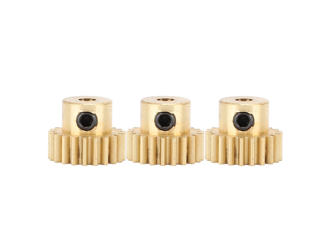 Mali 3 Peças Engrenagem de Cobre para Carro Rc M0.6 Diâmetro 3.175mm com Parafuso de Fixação M3 para Hsp 1/10 21t