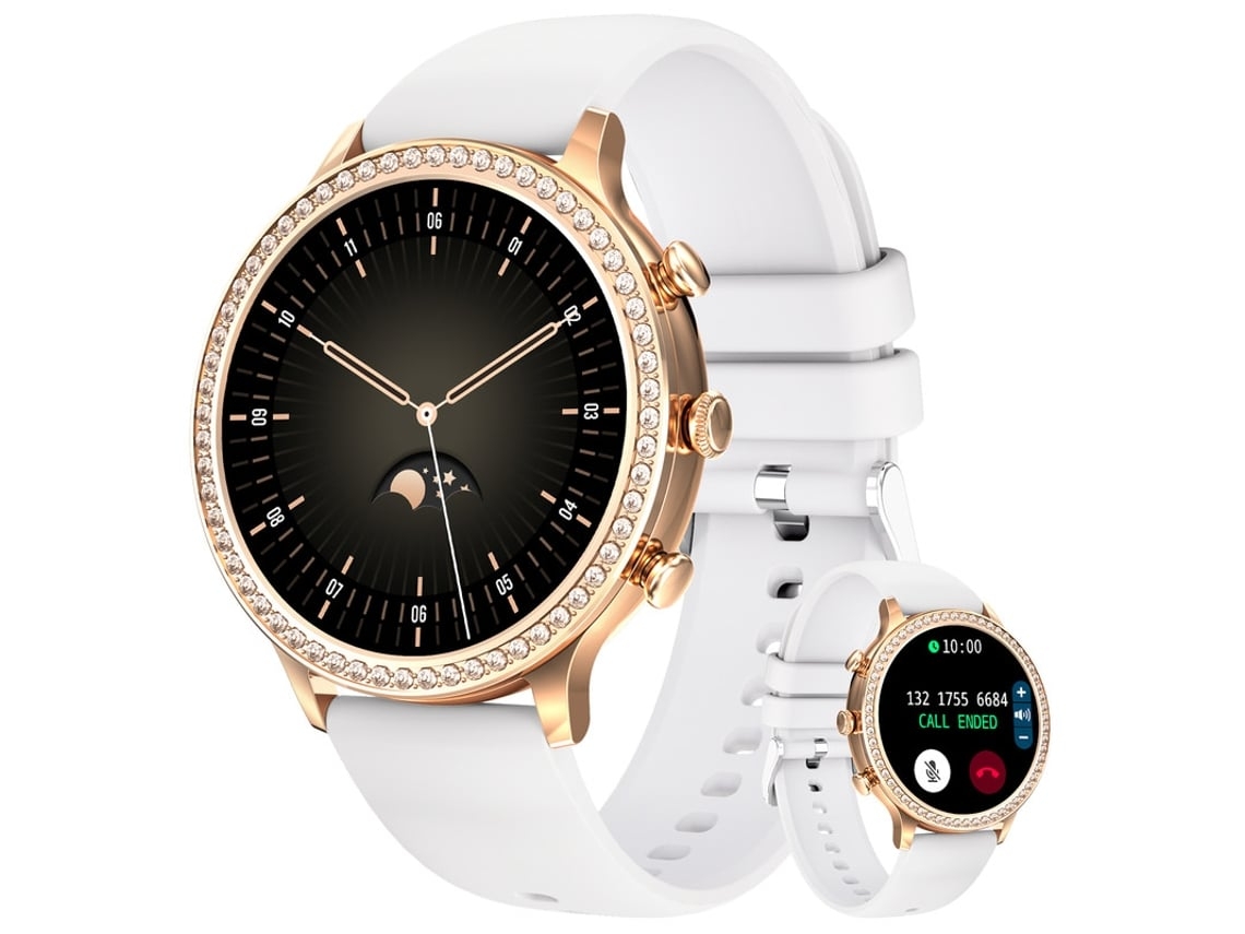 Smartwatch NISSGU I58 Carregamento Magnético Longo Tempo de Espera Prateado