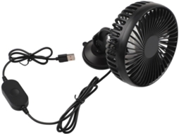 Ventilador Veicular 12v/24v Com Carregamento Usb, 3 Velocidades