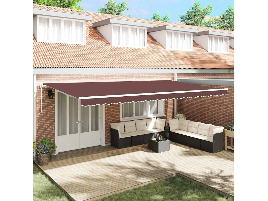 Vidaxl Toldo Retrátil Automático 600x300 Cm Castanho