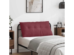 Vidaxl Travesseiro Para Costas Vinho Vermelho 100 X 19 X 50 Cm Tecido