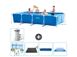 Intex Piscina Com Estrutura Retangular - 450x220x84 Cm - 6-peças S20064