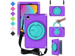 Capa Híbrida Eva‑pc Anti‑choque Com Moldura Halinuia, Cor Roxa Para Tcl Tab 8 Le / Wifi 2023