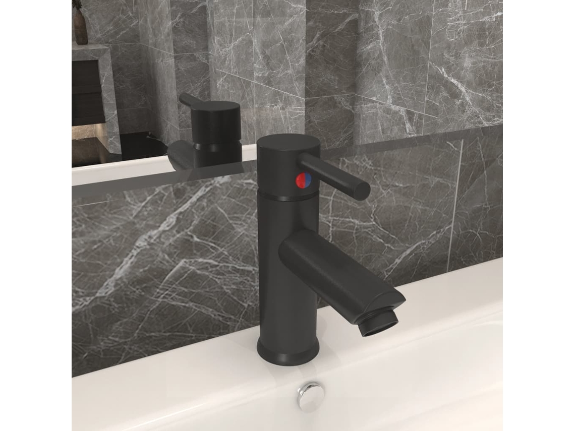 Vidaxl Torneira Para Lavatório De Casa De Banho 130x176 Mm Cinzento
