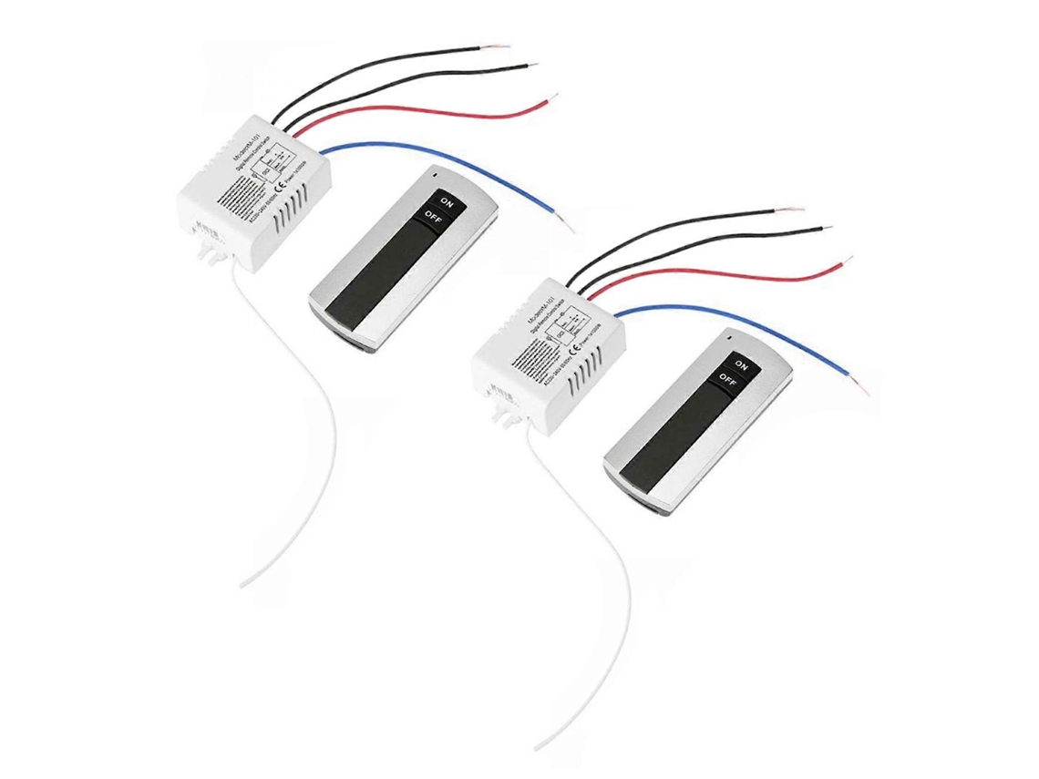 2x Canal Transmissor Digital 220v Interruptor Sem Fio Controle Remoto Luz