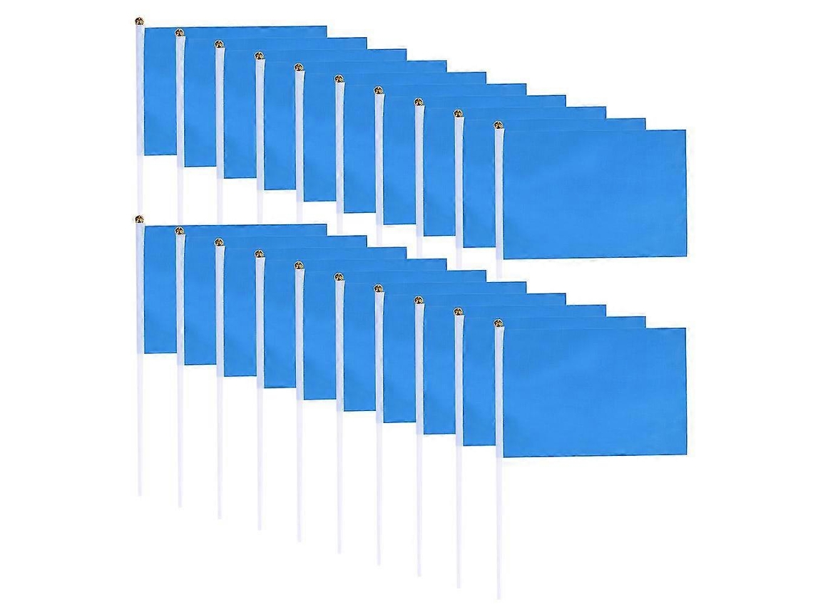Omni 100 Bandeiras Quadradas de Mão de Cor Sólida Mini Bandeiras para Festas Suprimentos de Celebração fcy (azul)