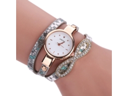 Relógio Pulseira Feminino de Quartzo com Strass e Asas de Múltiplas Camadas 3