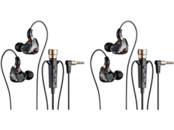 2 Fones de Ouvido Hifi com Fio e Microfone, Fones de Ouvido Dinâmicos com Cancelamento de Ruído SFUSHOS