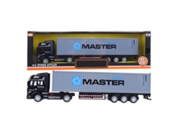 Modelo De Caminhão Container De Liga 1:48 Simulação Alta Brinquedo Carro Infantil Cinza