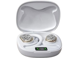 Fones De Ouvido Sem Fio Alta Fidelidade Para Amantes Da Música, Fones De Ouvido Bluetooth Sem Fio, Branco E Prata