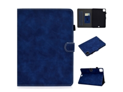 Capa Simple Couro com Aba para iPad Pro 11 2021/Air 2020, Azul