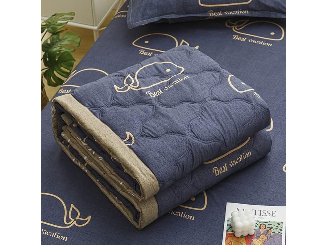 Edredom de Primavera/verão Lavável na Máquina para Solteiro e Casal Ideal Adultos Crianças Feito Patchwork Fin