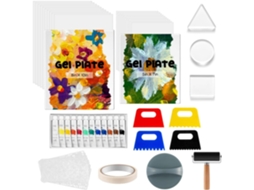 Kit De Impressão Em Gel Com Placas, E Ferramentas, Materiais De Arte, Artesanato, Decoração Para Casa,