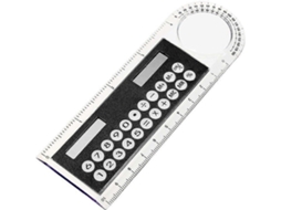 Mini Calculadora De Bolso Portátil Com Régua, Mini Calculadora Solar Transparente Com Lupa Para Crianças E Estudantes Everley891 (preto, 1 Pacote)