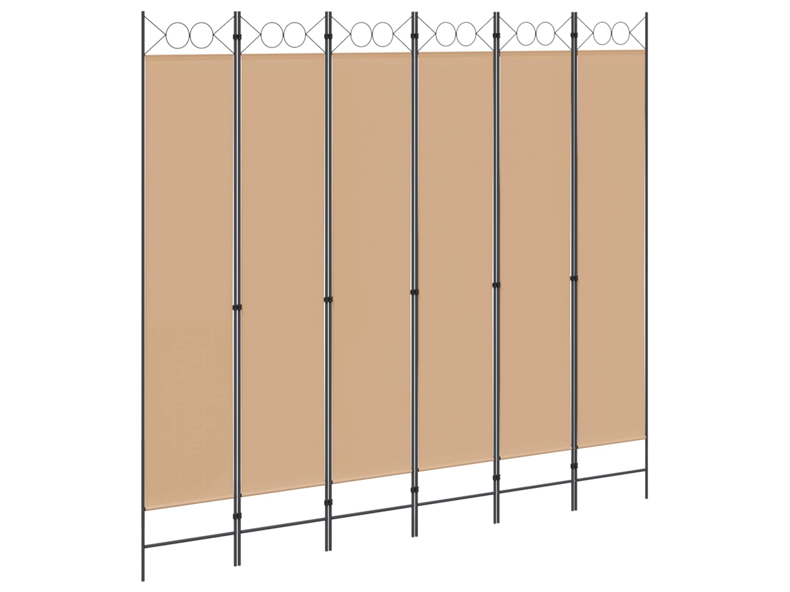 Conjunto 1 Divisor De Ambiente Vidaxl Bege Poliéster (240 X 220 Cm)