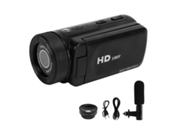 2026 câmera de Vídeo 1080p para Vlogging com Tela Giratória e Zoom Digital, Gravadora Digital Hd