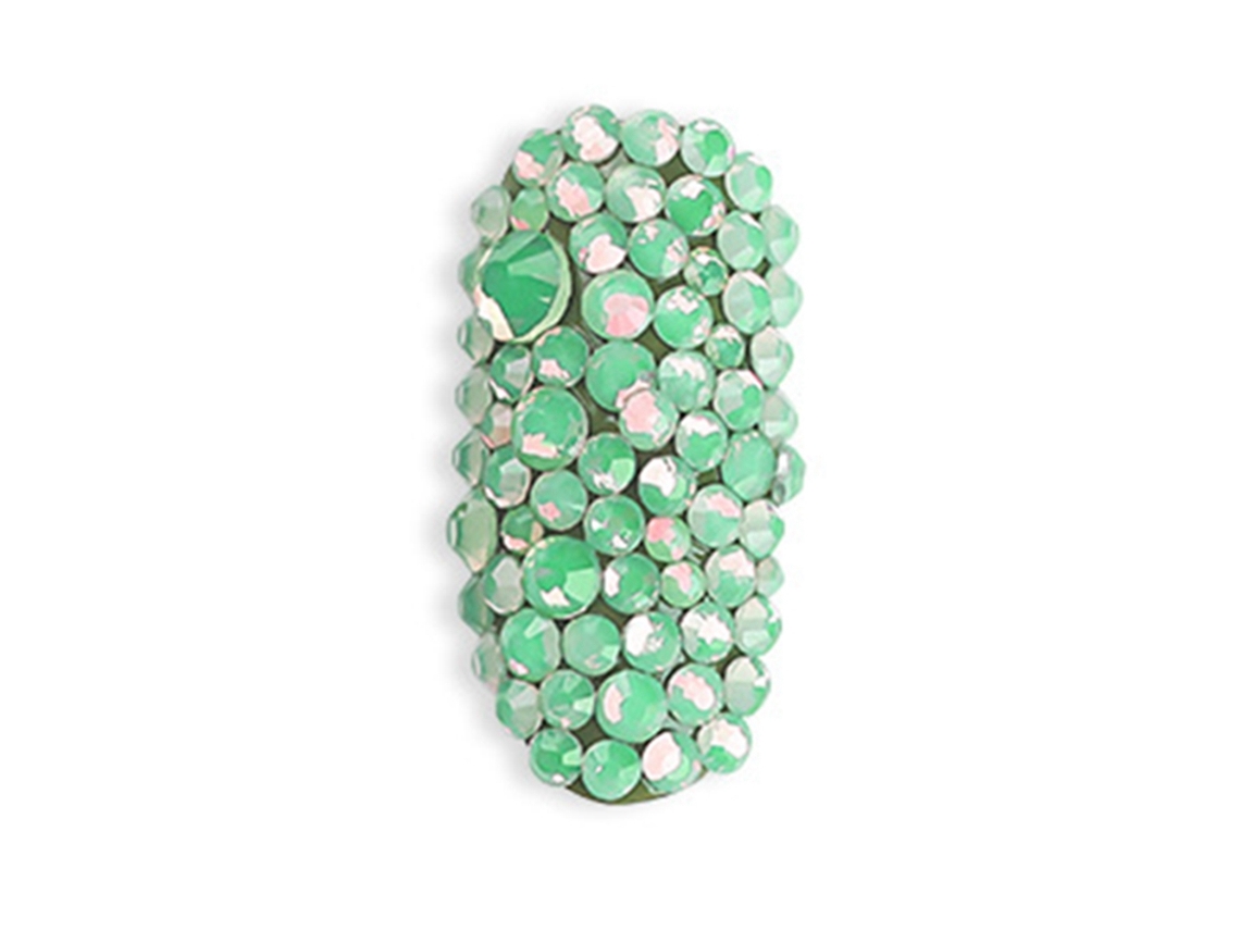 Decoração De Unhas Com Cristais 3d De Base Plana E Mini Pérolas Para Arte De Unhas (verde)