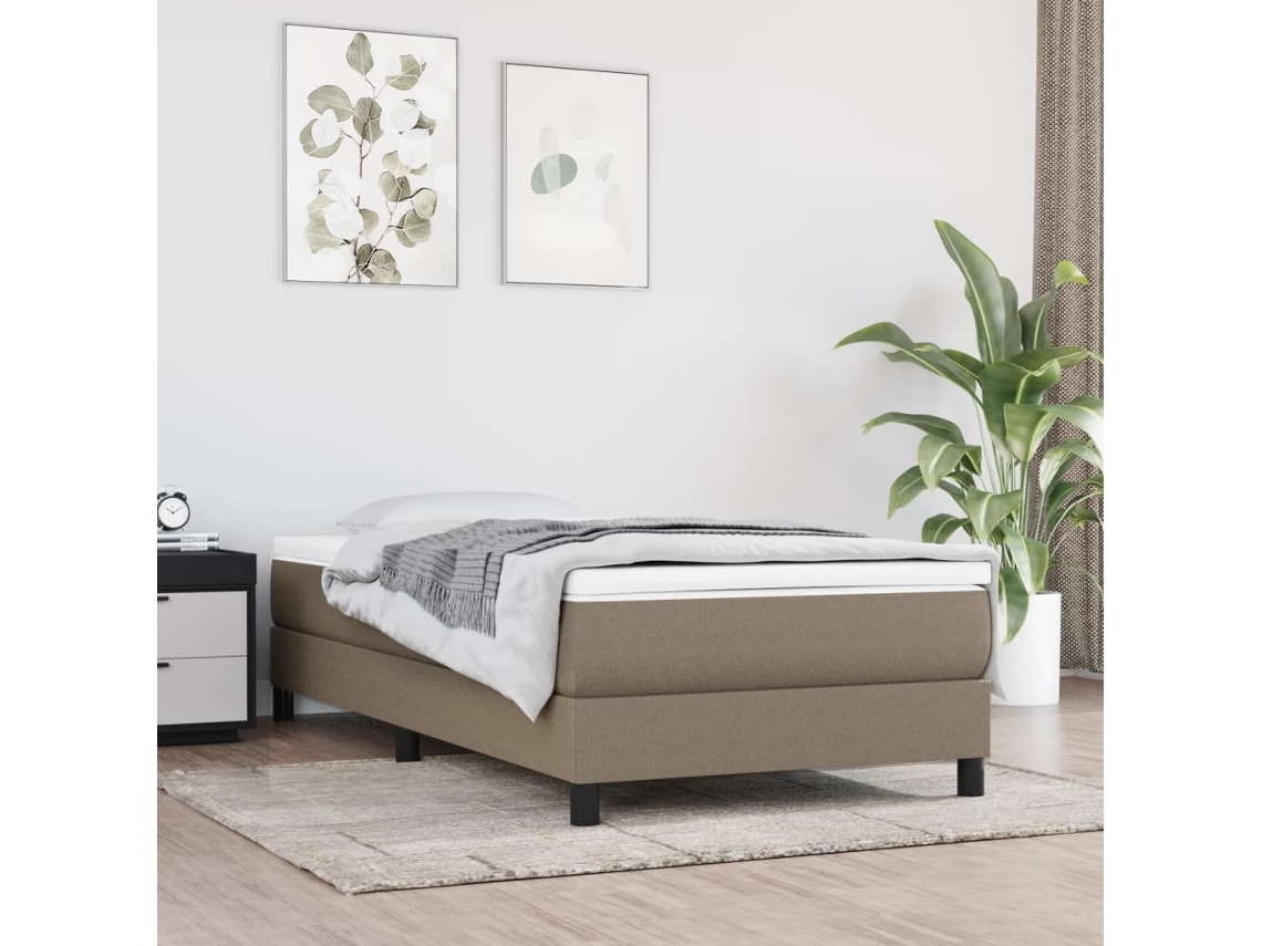 Vidaxl Colchão Molas Ensacadas Firmeza Média 120x190x20 Cm Tecido Cinza-acastanhado