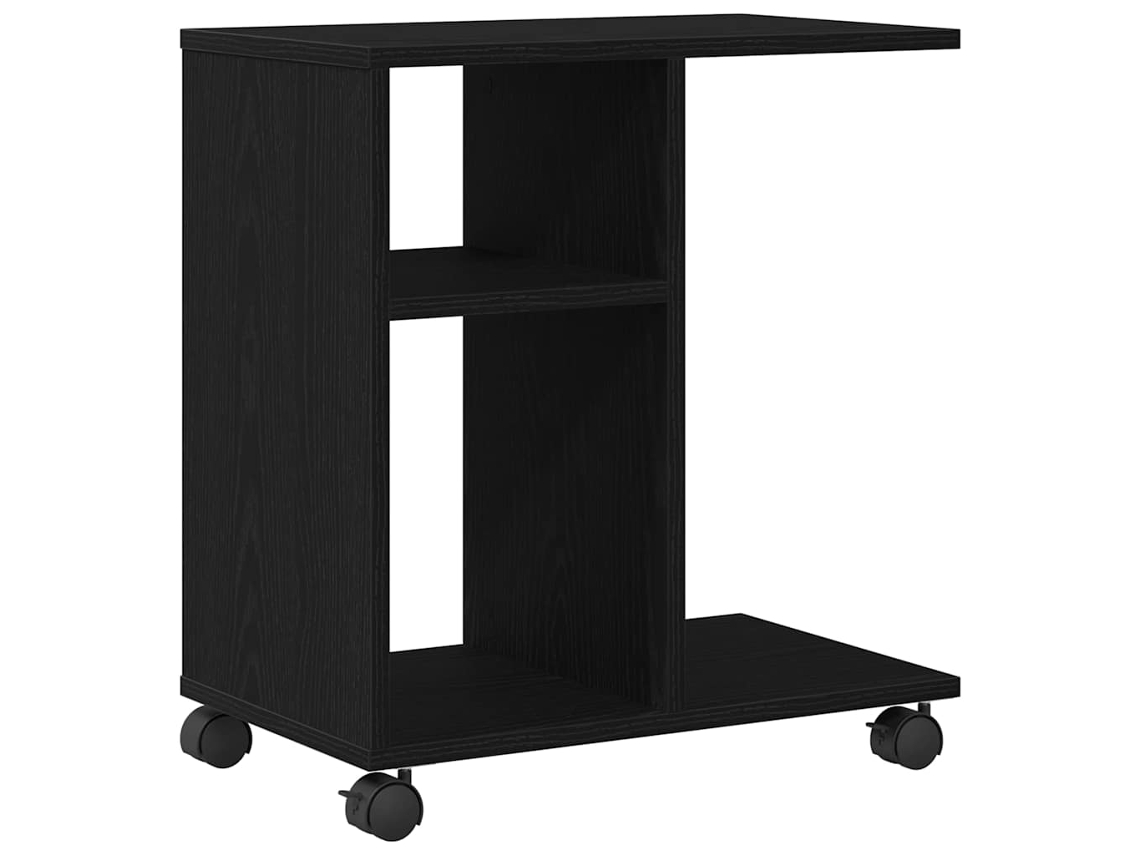 Mesa Lateral em Carvalho Preto 50x30x55 cm Madeira Processada MAISON EXCLUSIVE