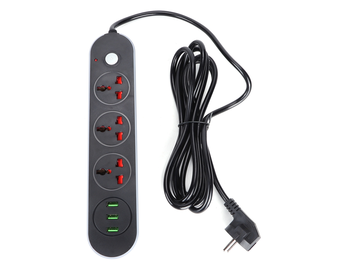 Laxiscreed Extensão Elétrica Multifuncional Com Carregamento Usb Para Múltiplos Cenários De Uso