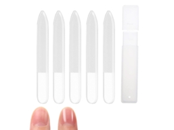 5 Peças de Lixa em Vidro Cristal Polidor para Unhas Naturais NEVEANCE