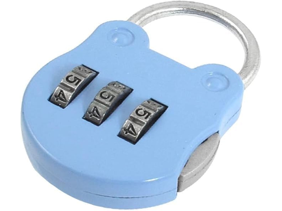 Cadeado De Combinação 3 Dígitos Em Liga Zinco – Com Código Reconfigurável Para Viagens, Mochilas, Academias, Armários