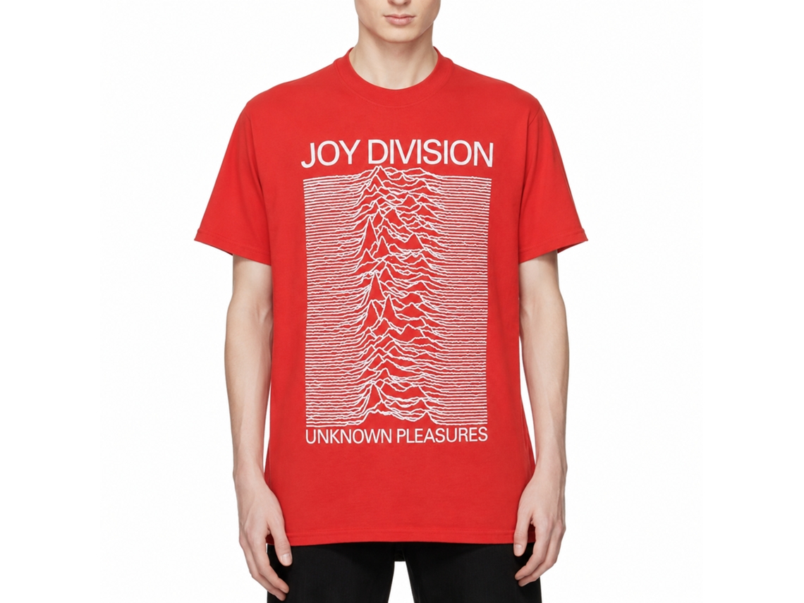Joy Division Unknown Pleasures T-shirt Red Unisex Adults Size:s