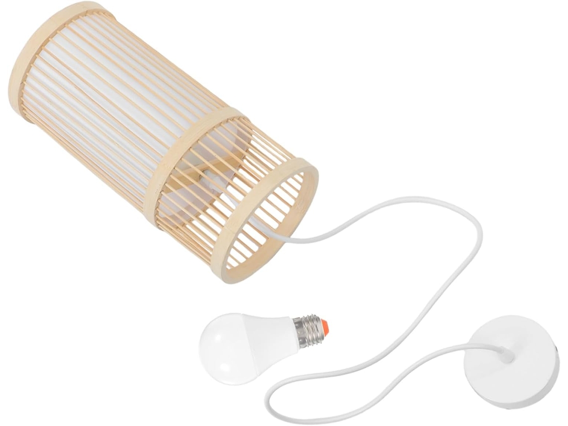 Luminária Pendente De Bambu Trançado Para Sala De Chá, Estilo Japonês, Estilo Rústico.