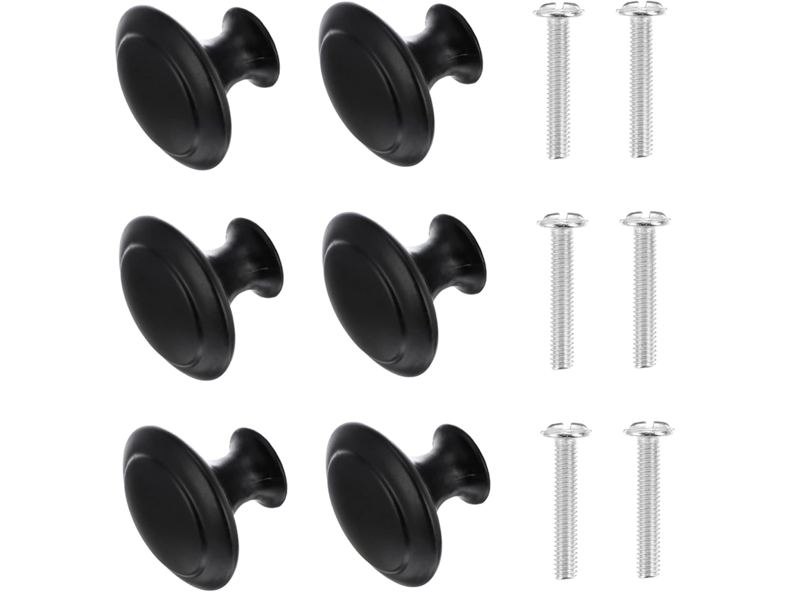 Conjunto Com 30 Puxadores Redondos Para Móveis Com Parafusos.