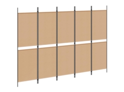 Conjunto 1 Divisor De Ambiente Vidaxl Bege Poliéster (250 X 180 Cm)