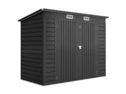Casinha Jardim Aço Portas Duplas 249x121x166/183cm Cinza