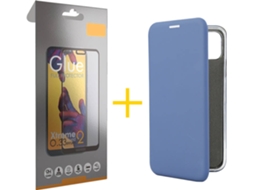 Capa e Película Apple iPhone X / XS SKYHE Flip Cover 2086 Azul