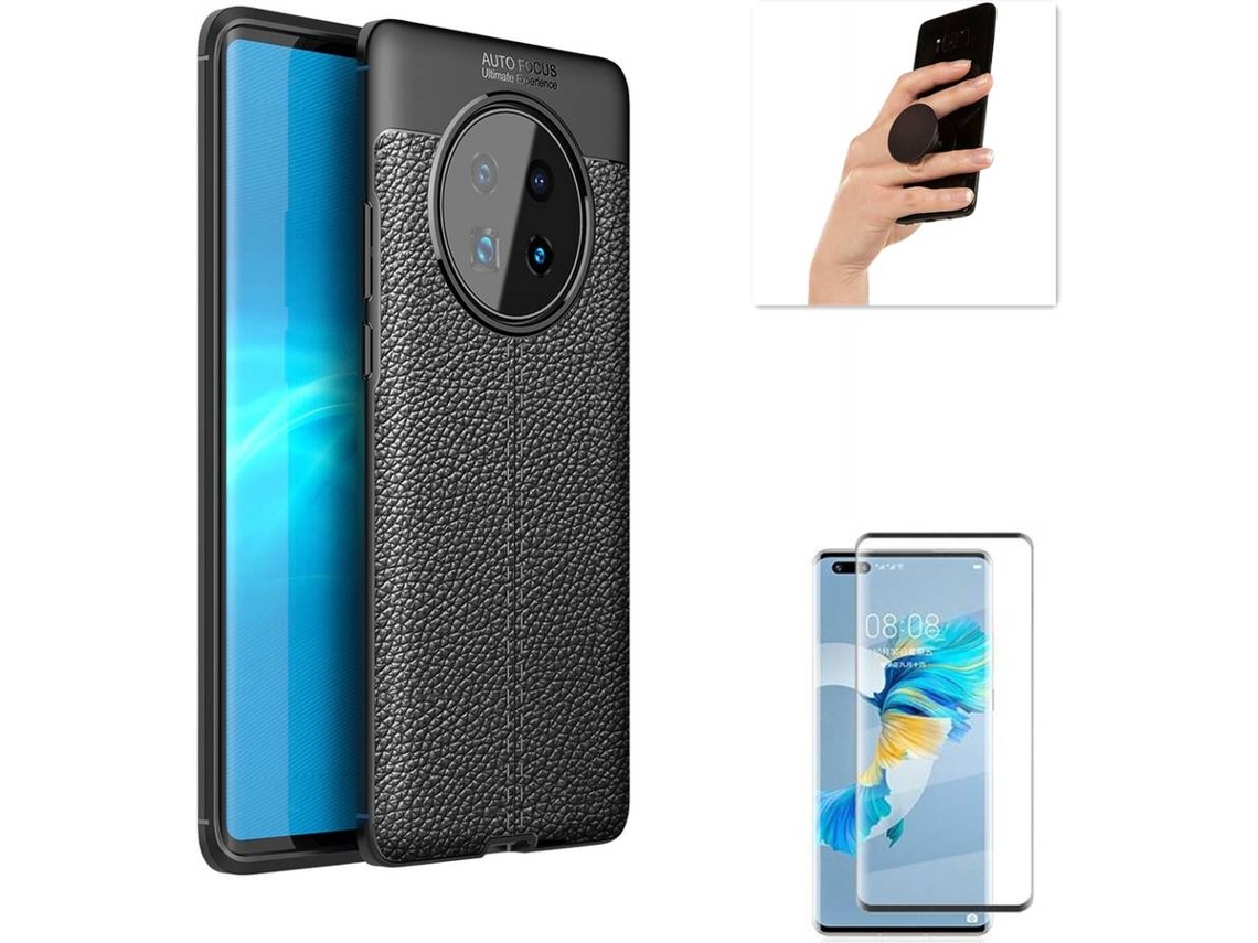 Capa, Película e Popsocket para Huawei Mate 40 Pro PHONESHIELD Rugged Leather Preto